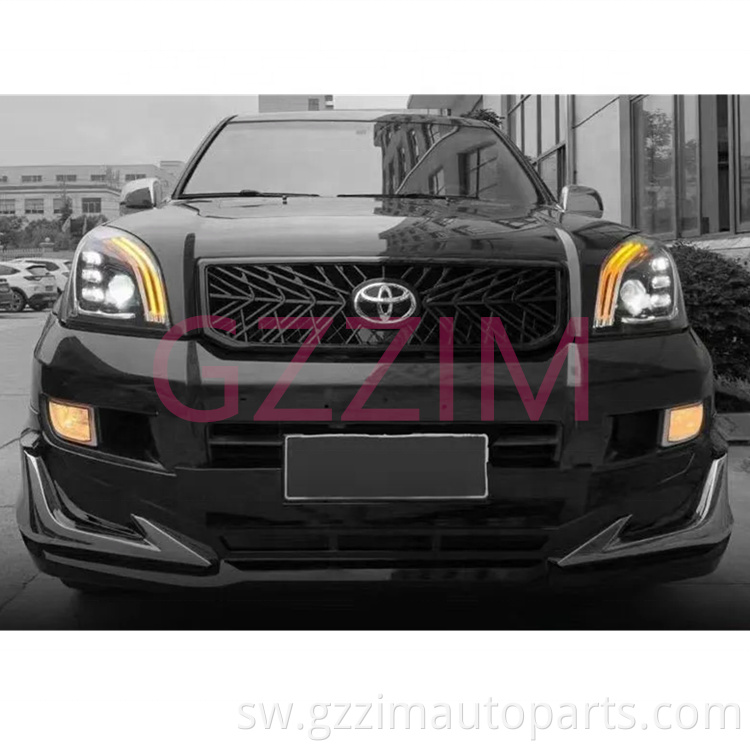 Bidhaa mpya ya gari bumper grille modellista Kit Kit kwa FJ120 Kuboresha hadi Land Cruiser Prado 2003-2009 FJ120 TRD Sport Style